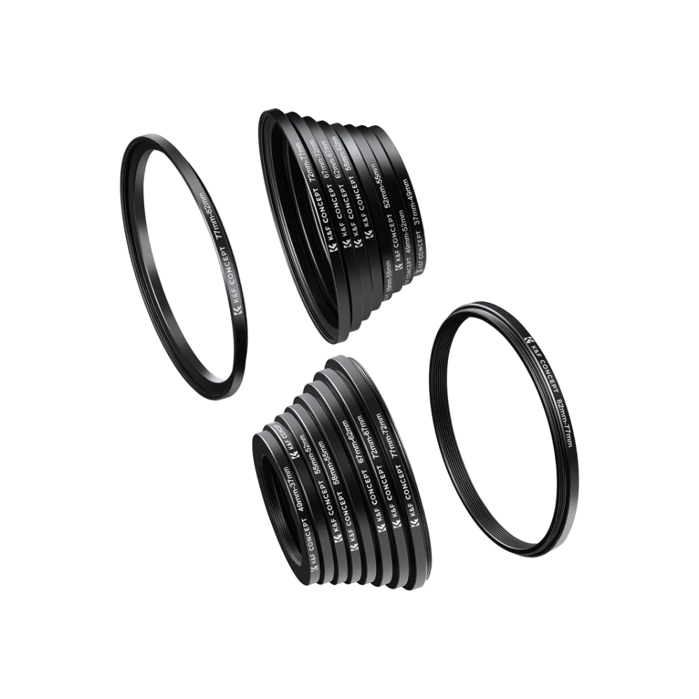 K&F Concept 18 Pieces Filter Step Up & Step Down Rings