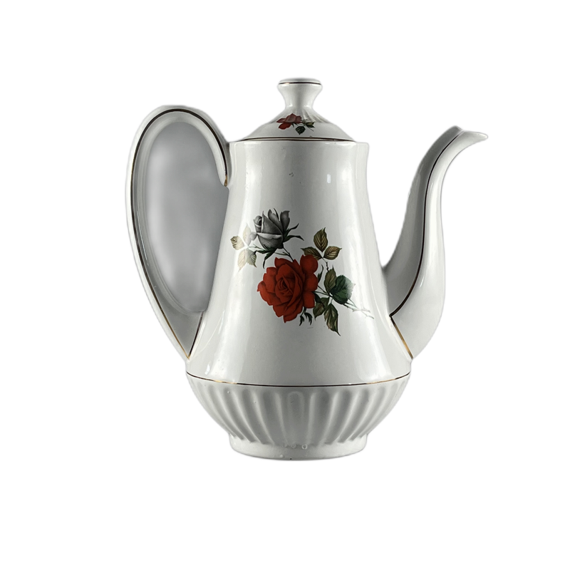Cafeteira flores vermelhas - 997882