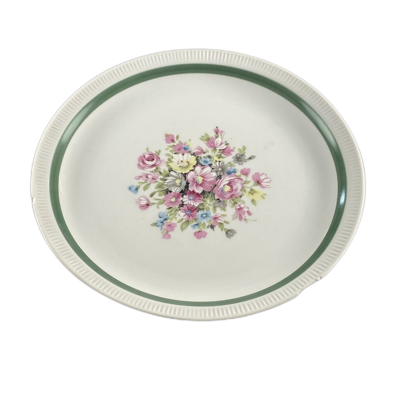 Prato com flores risca verde - 781928