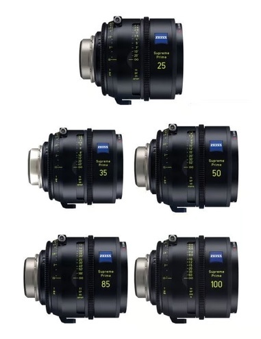 Zeiss Supreme Prime T1.5 KIT 5 Lenses (25, 35, 50, 85, 100mm)