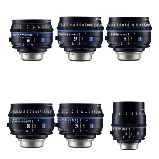Zeiss Compact Prime CP.3 KIT 6 Lenses (18, 25, 35, 50, 85, 100mm)