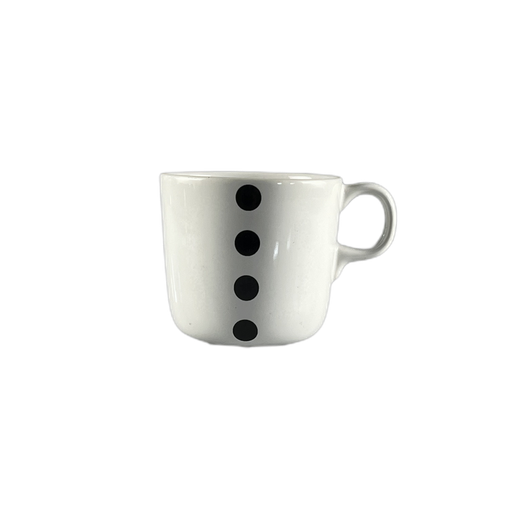 [938453] Caneca branca com pintas pretas - 938453