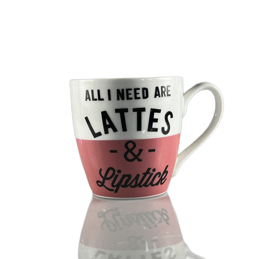 [213671] Caneca branca e rosa com frase - 213671