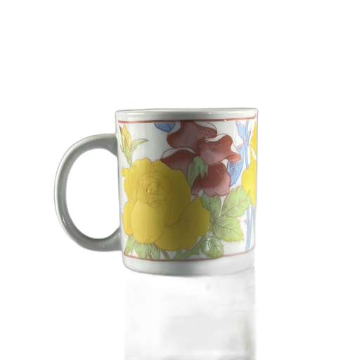 [225921] Caneca branca floral - 225921